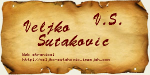 Veljko Šutaković vizit kartica